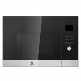 Cuptor cu microrunde incorporabil Master Kitchen MKMW 3825-EDBK, putere 900 W, capacitate 25 l, 5 functii gatire, grill, negru/inox